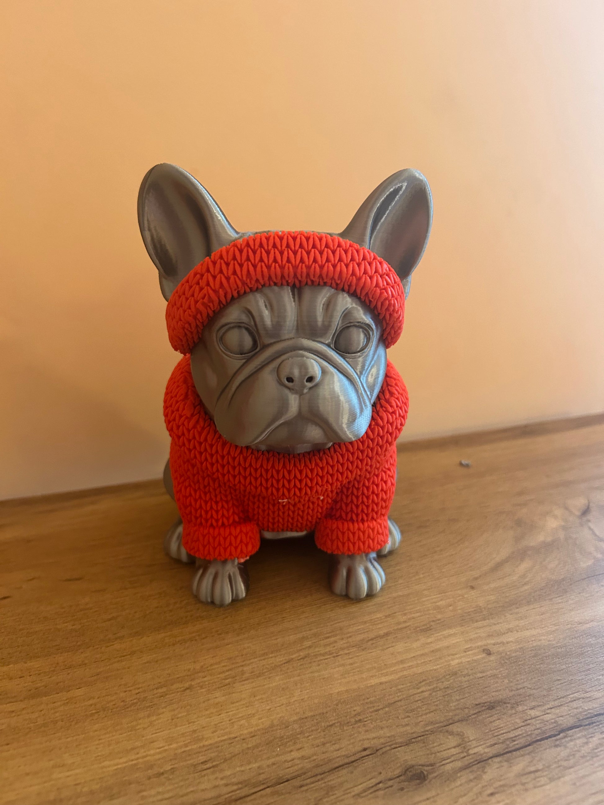 Scultura Bulldog 3D realizzata con stampa 3D artigianale Made in Italy