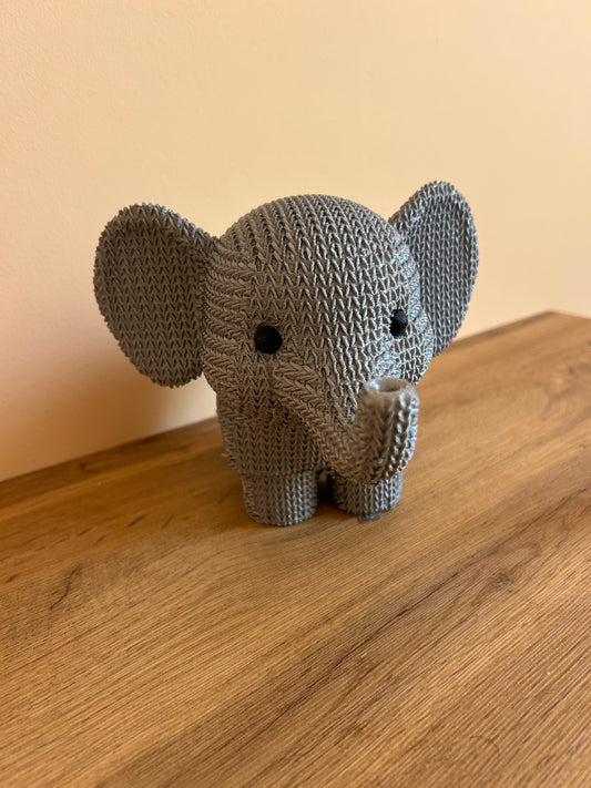 Scultura elefante 3D decorativa realizzata in PLA ecologico Made in Italy