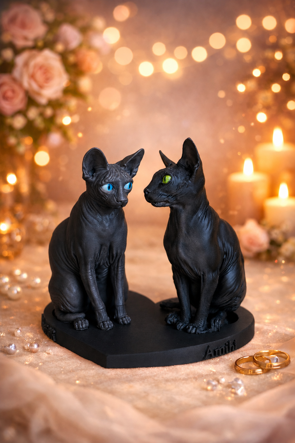 Scultura Love Cats – Decorazione Gatti Design Moderno 20x16x20 cm - Color: Black AI [fjoccola-variant-color:Black] [fjoccola-ai:1785675860548]