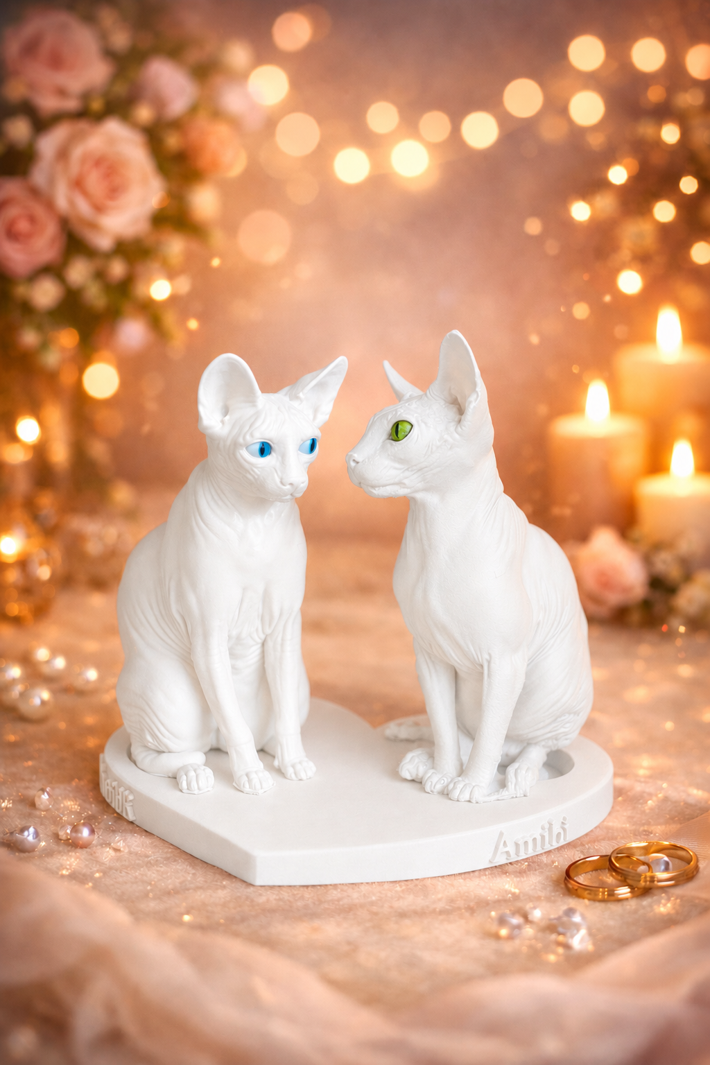 Scultura Love Cats – Decorazione Gatti Design Moderno 20x16x20 cm - Color: White AI [fjoccola-variant-color:White] [fjoccola-ai:1785676004218]