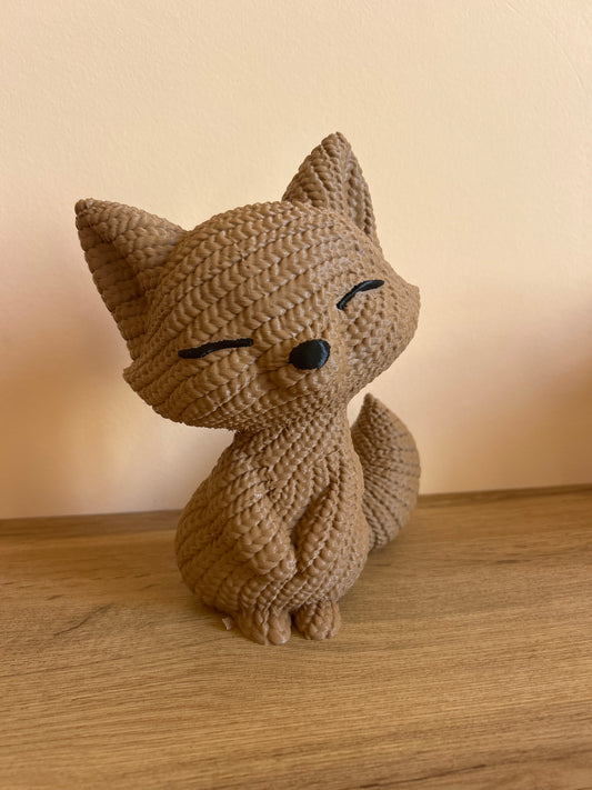 Scultura Volpe 3D artigianale in PLA ecologico Made in Italy