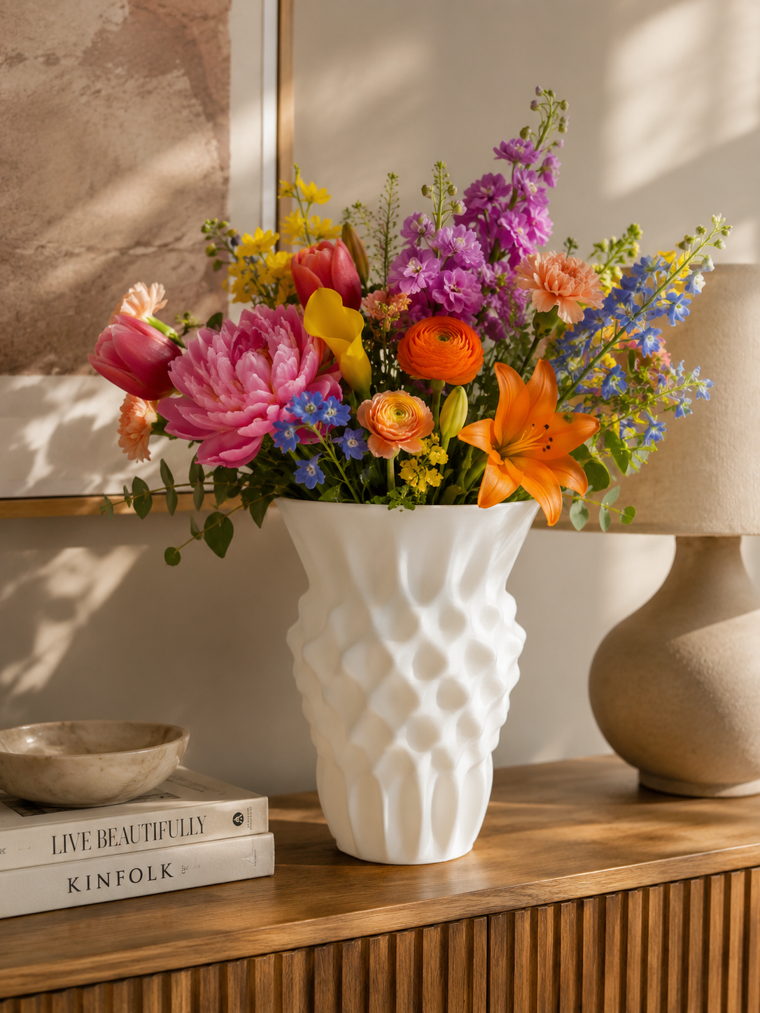 Vaso 3D Narciso in PETG ecologico – arredo decorativo moderno Made in Italy