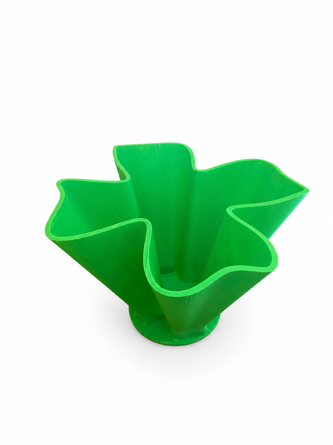 Dettaglio del vaso stampato in PETG ecologico 3D