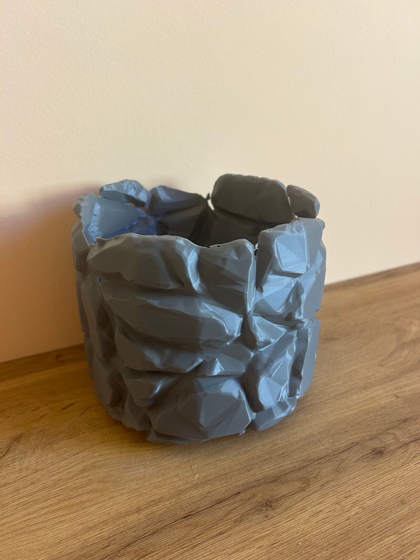 Vaso 3D effetto pietra – design materico Made in Italy