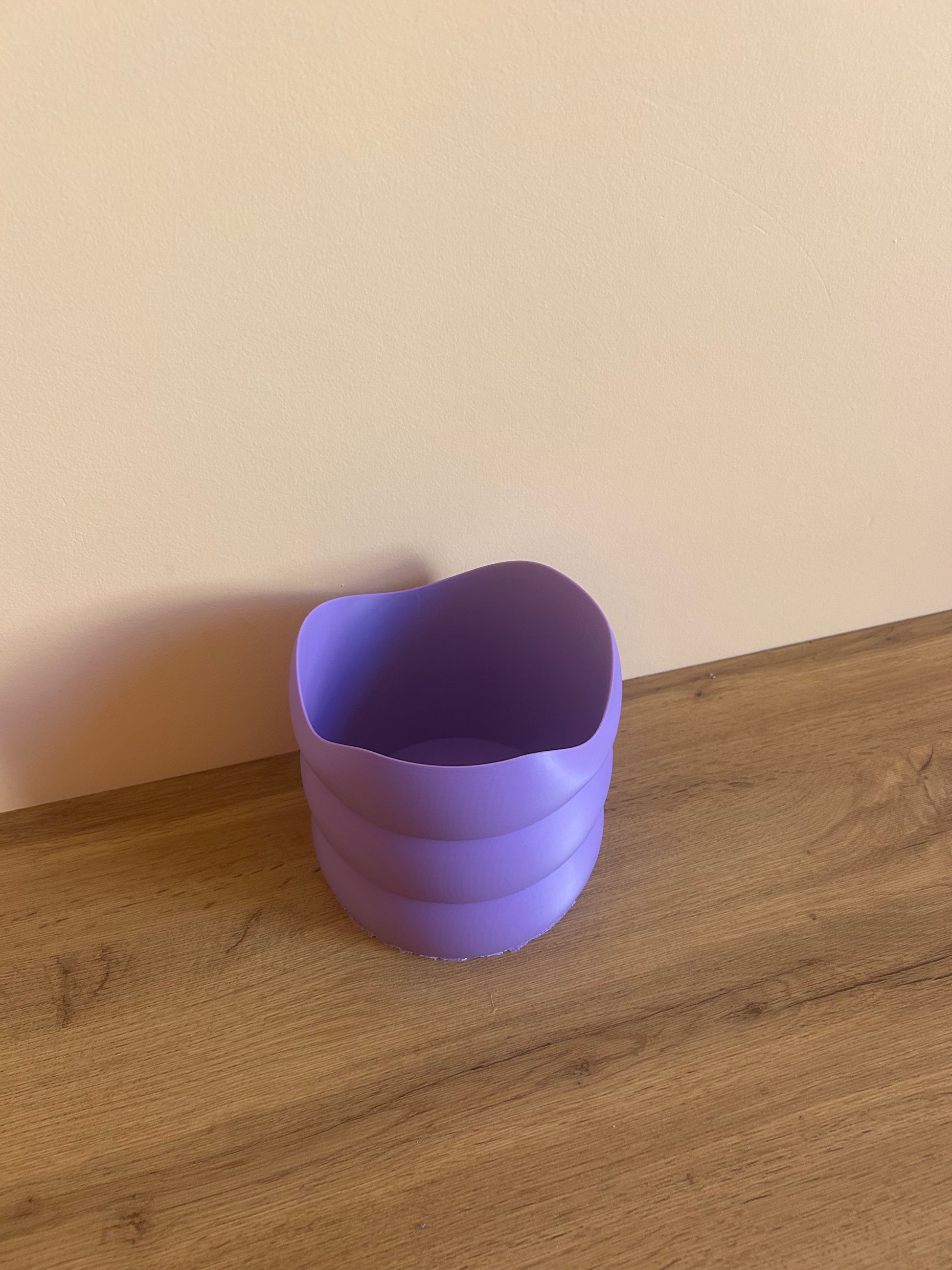 Vaso 3D Spettinato – vista dall’alto del design artigianale