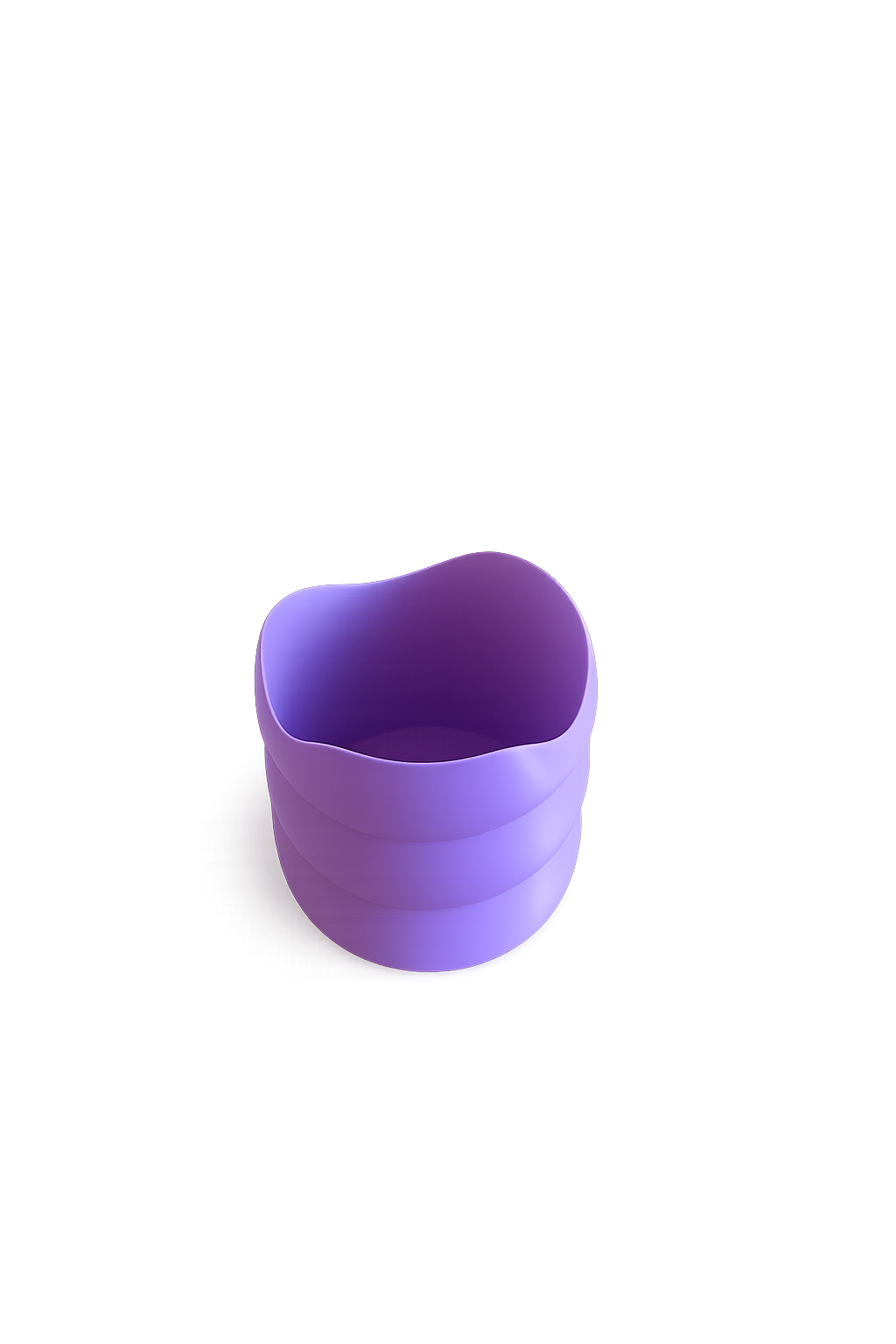 Vaso 3D Spettinato – vista dall’alto del design artigianale