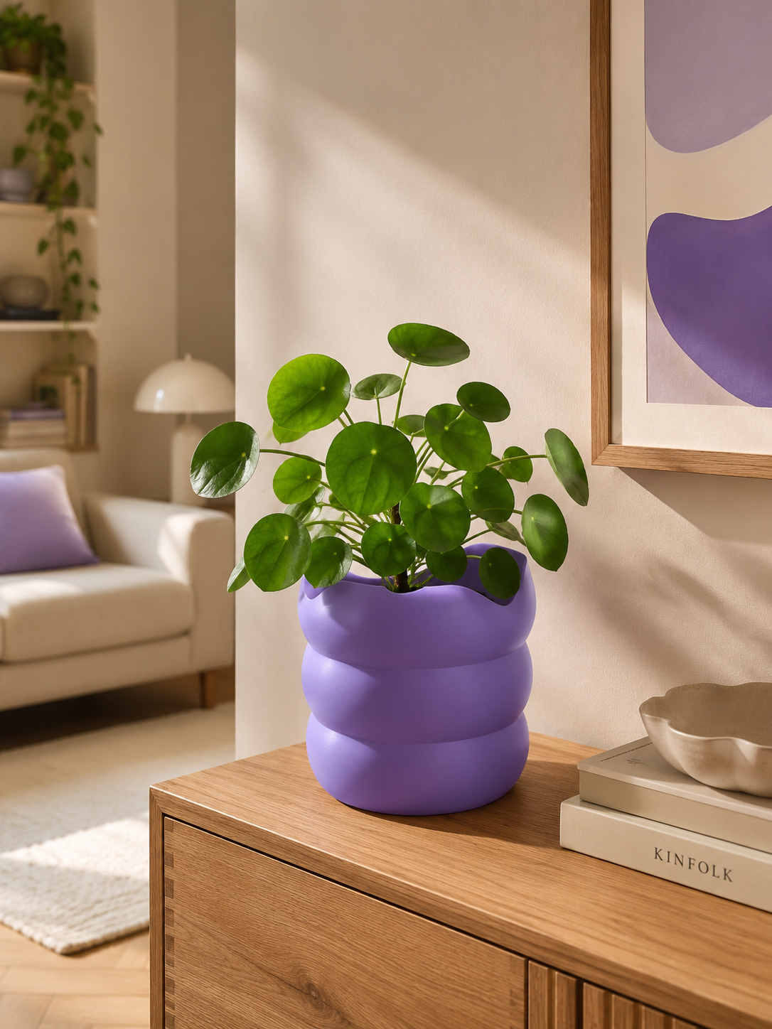 Vaso 3D Spettinato realizzato in PETG ecologico – vista frontale