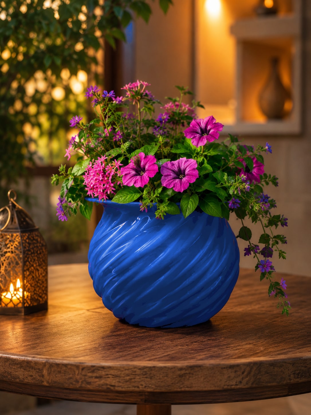 Vase Benedizione – Vase Decorativo Moderno in Stampa 3D per Piante, Fiori, Home Decor e Arredo Contemporaneo - Blue