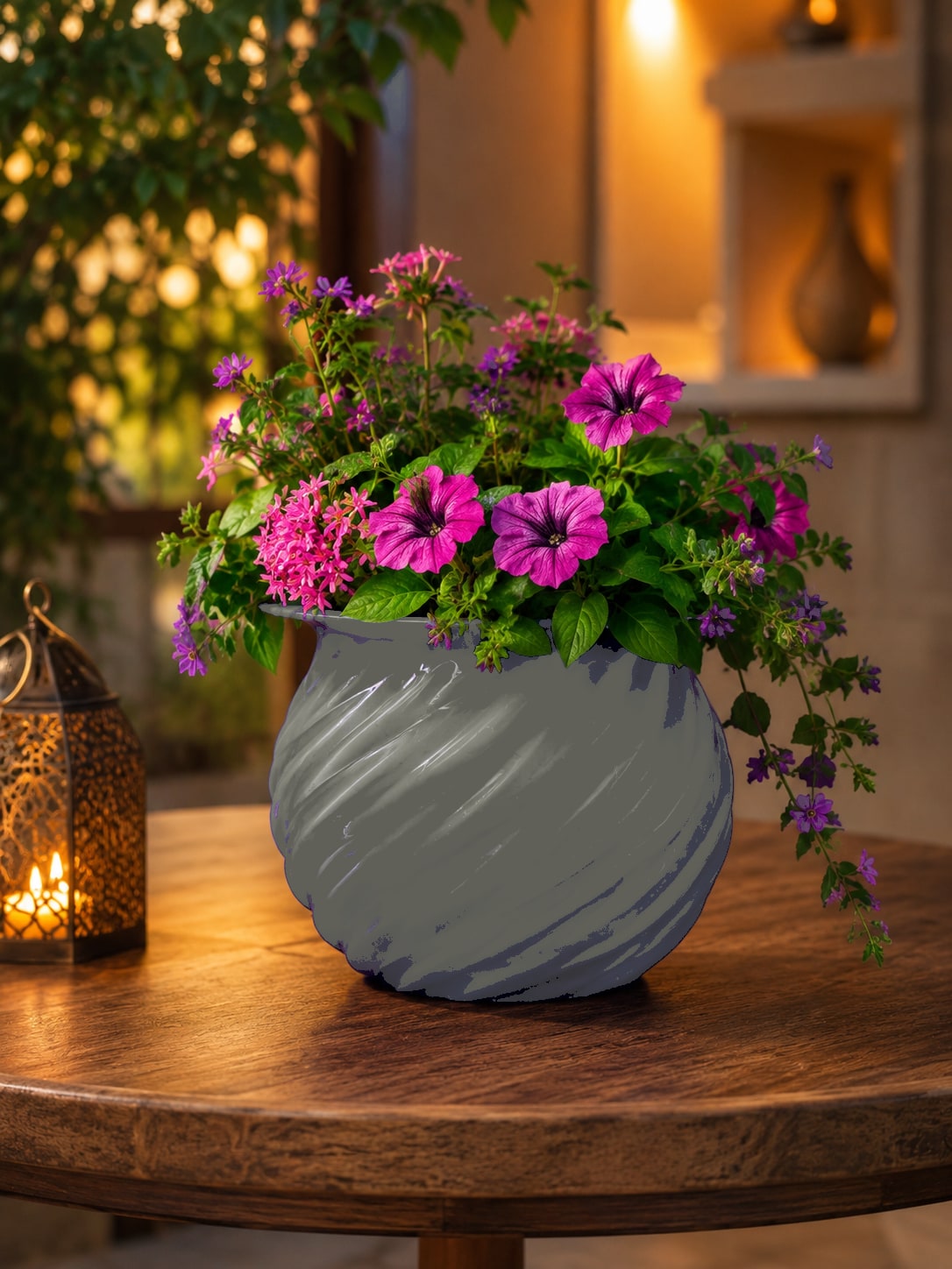 Vase Benedizione – Vase Decorativo Moderno in Stampa 3D per Piante, Fiori, Home Decor e Arredo Contemporaneo - Gray
