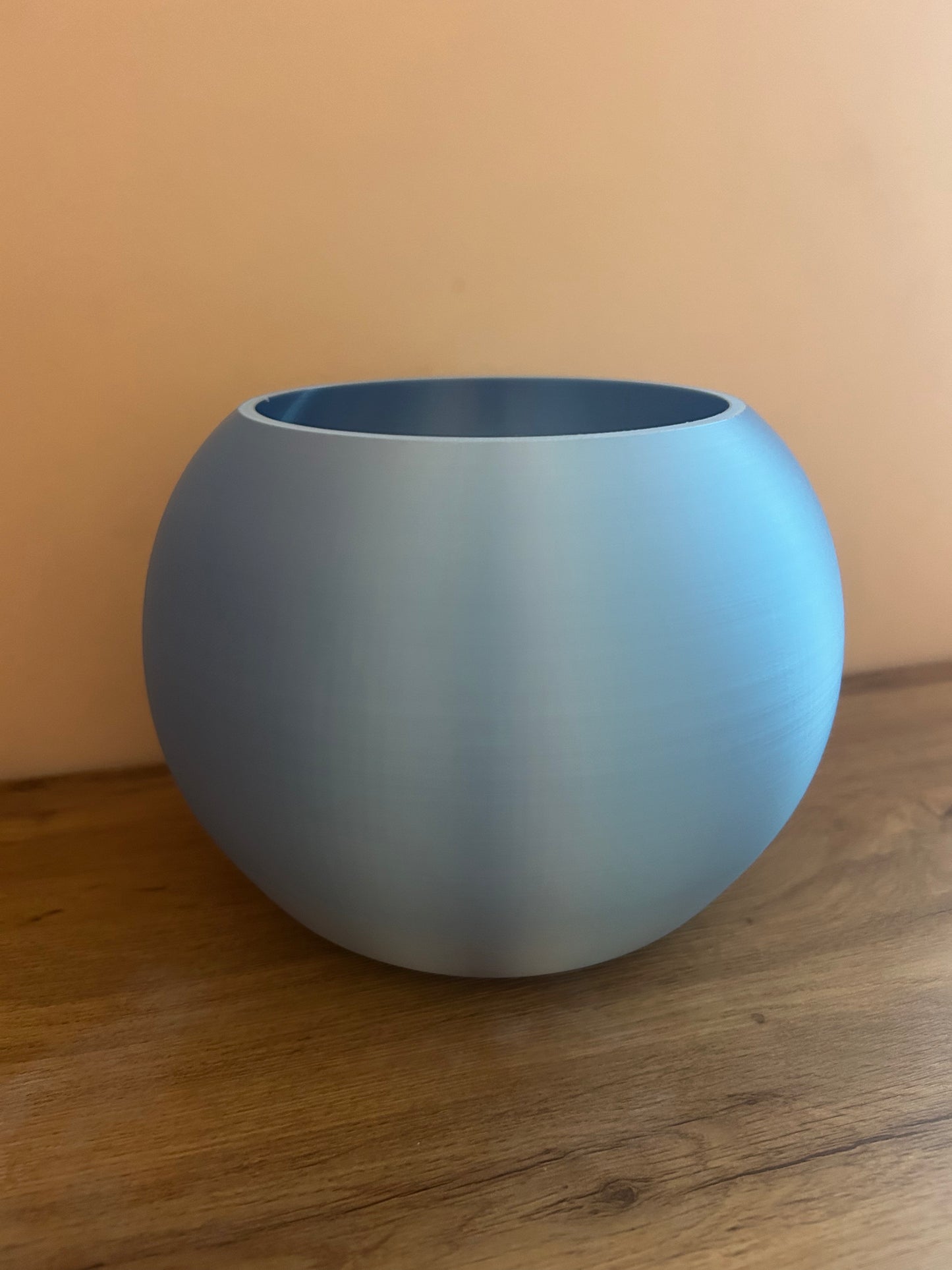 Vaso liscio 3D realizzato artigianalmente in PLA ecologico Made in Italy