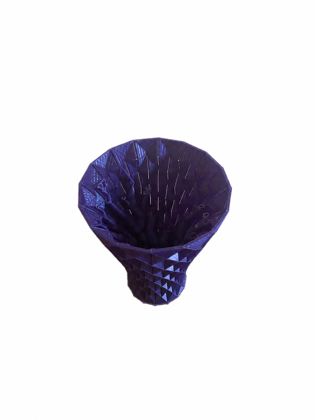 Vaso Luce Prisma 3D visto dall’alto – design geometrico prismatico