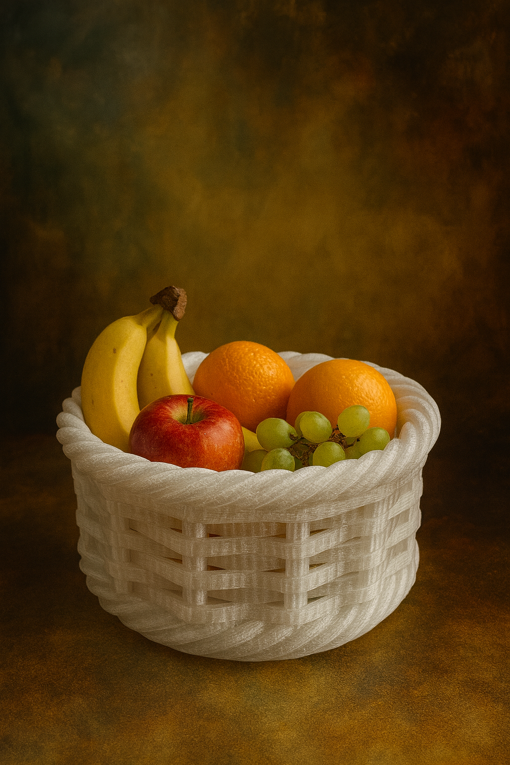 Vaso stile vimini portafrutta per arredo casa stampato in 3d