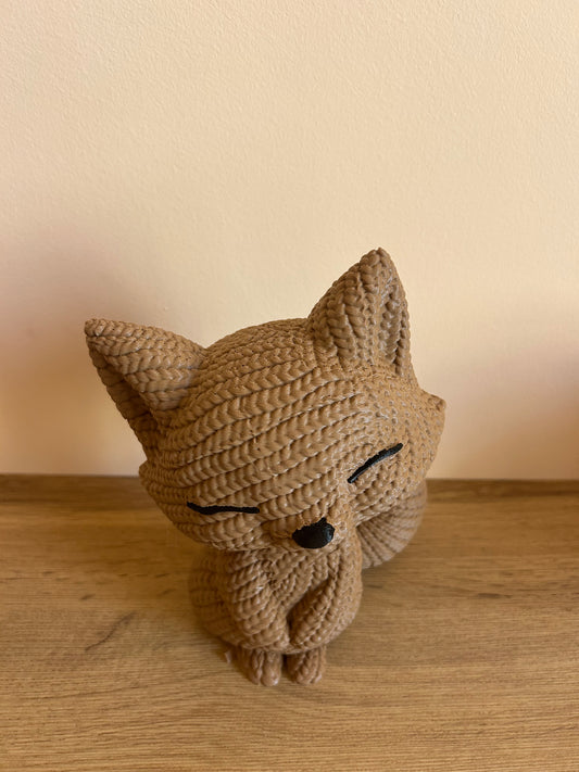 Volpe decorativa in stampa 3D effetto intrecciato